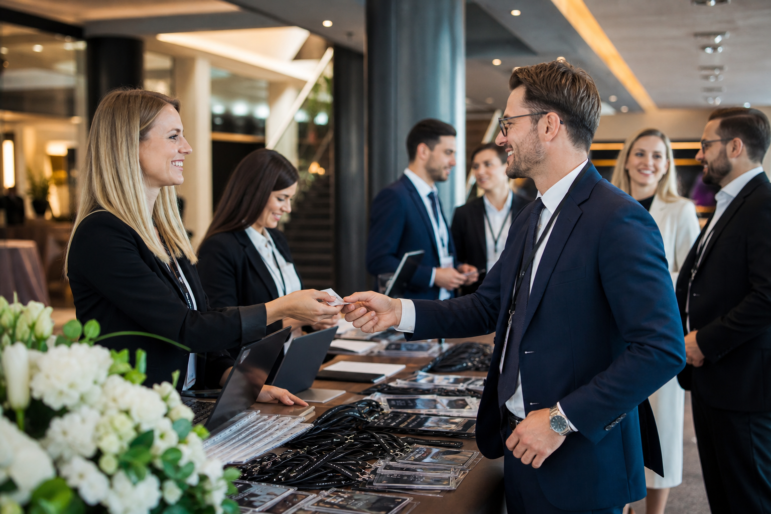 Hotelowe foyer przygotowane pod prestiżowe wydarzenie branżowe — Jak zaplanować rejestrację uczestników na sympozjum, aby uniknąć chaosu w dniu wydarzenia